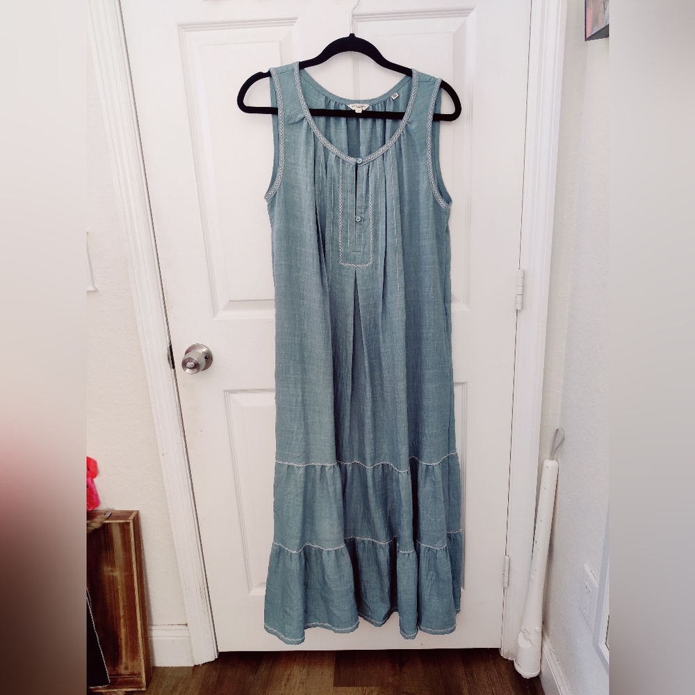 Max Studio Light Blue Sleeveless Maxi Dress